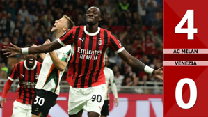 VIDEO bàn thắng AC Milan vs Venezia: 4-0 (Vòng 4 Serie A 2024/25)