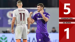 VIDEO bàn thắng Fiorentina vs AS Roma: 5-1 (Vòng 9 Serie A 2024/25)