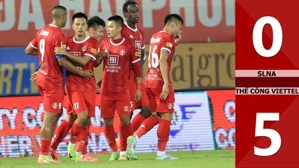 VIDEO bàn thắng SLNA vs Thể Công Viettel: 0-5 (Vòng 9 V.League 2024/25)